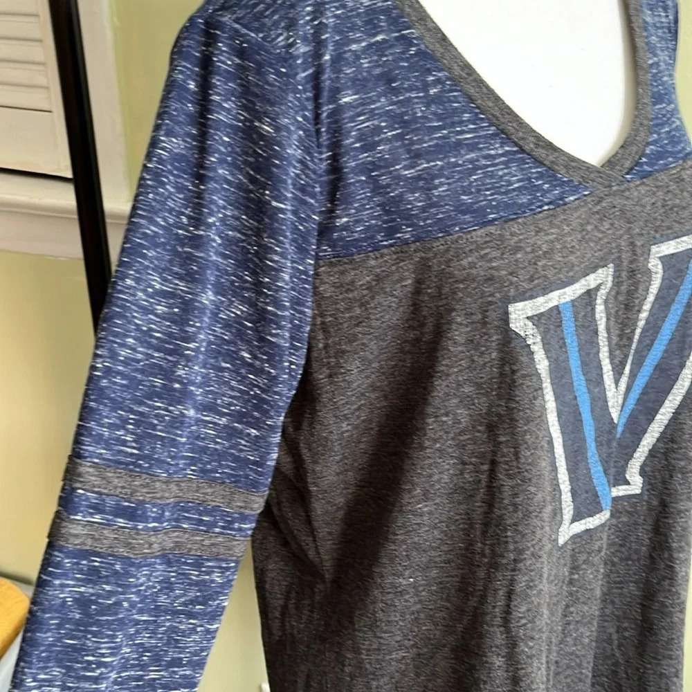 Villanova Wildcats Colosseum Stance Sleeve Stripe Patch Long Sleeve T-Shirt - Picture 11 of 12
